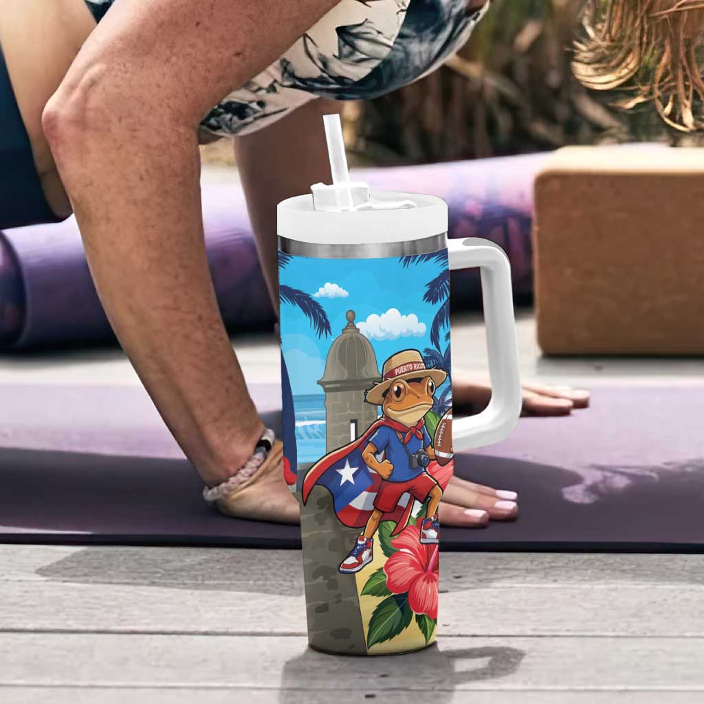 Puerto Rico Coquí Frog Tumbler With Handle Benito Bowl Halftime Show