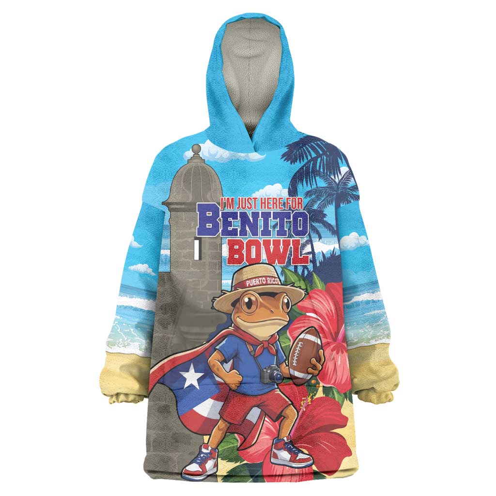 Puerto Rico Coquí Frog Wearable Blanket Hoodie Benito Bowl Halftime Show