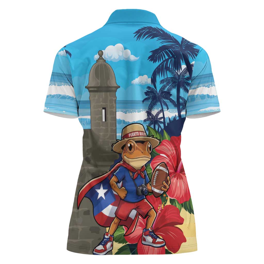 Puerto Rico Coquí Frog Women Polo Shirt Benito Bowl Halftime Show