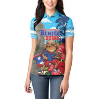 Puerto Rico Coquí Frog Women Polo Shirt Benito Bowl Halftime Show