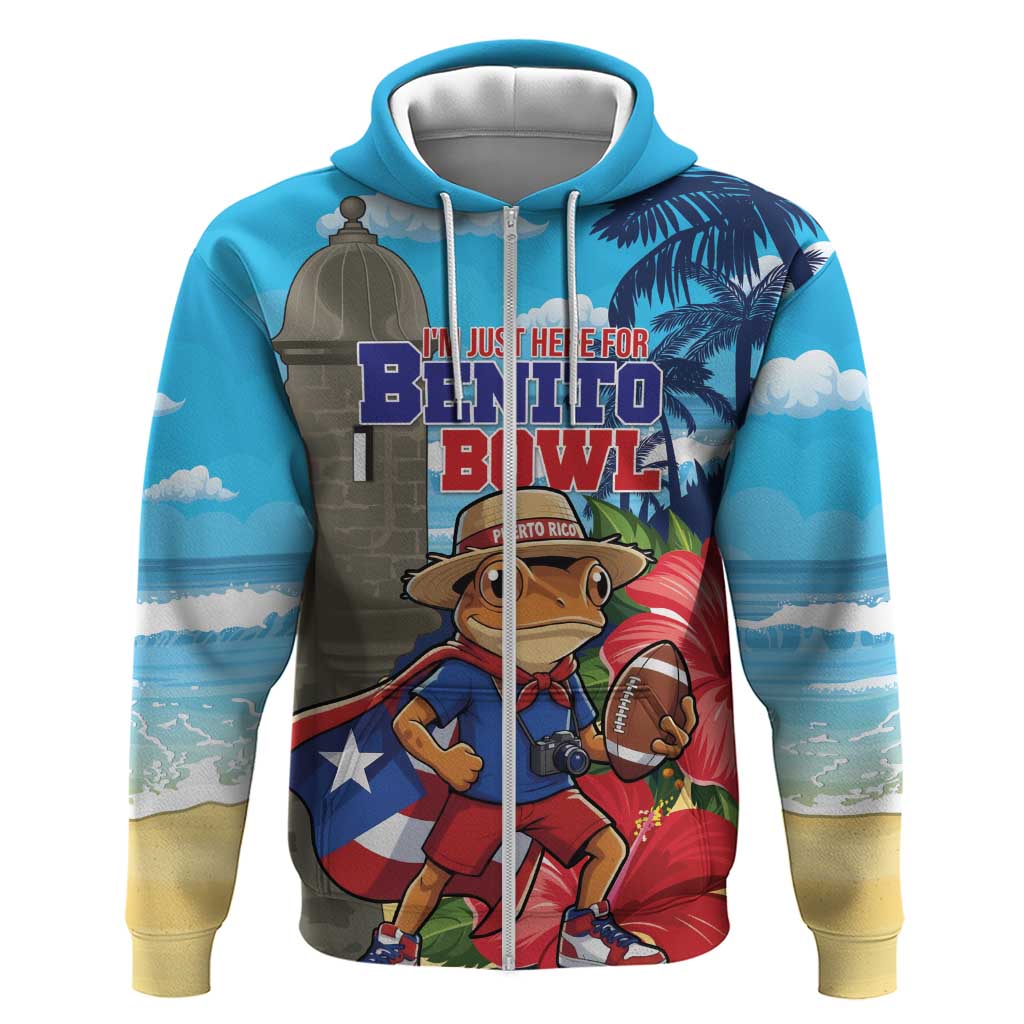 Puerto Rico Coquí Frog Zip Hoodie Benito Bowl Halftime Show