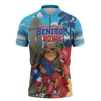 Puerto Rico Coquí Frog Zipper Polo Shirt Benito Bowl Halftime Show