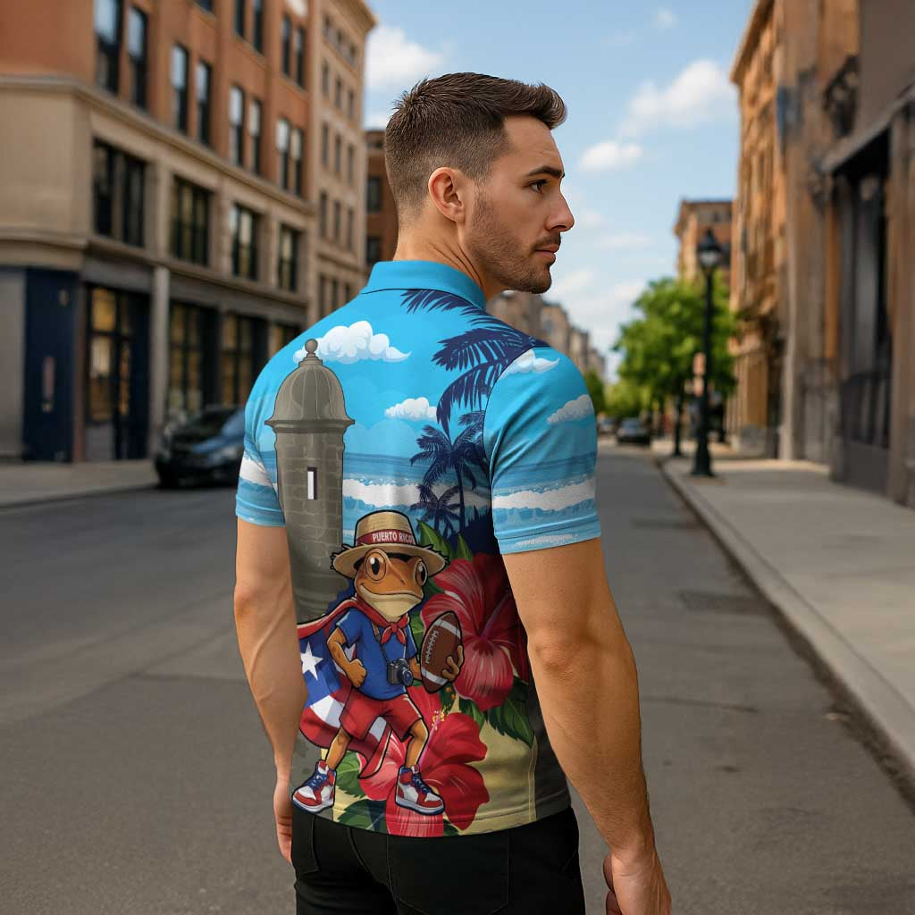 Puerto Rico Coquí Frog Zipper Polo Shirt Benito Bowl Halftime Show