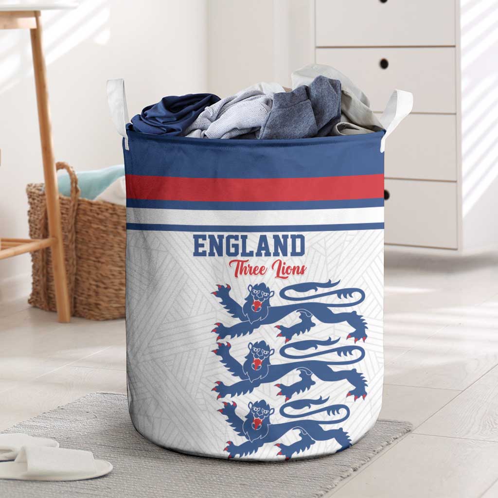 England Three Lions Laundry Basket Vintage Stripe Football Fan