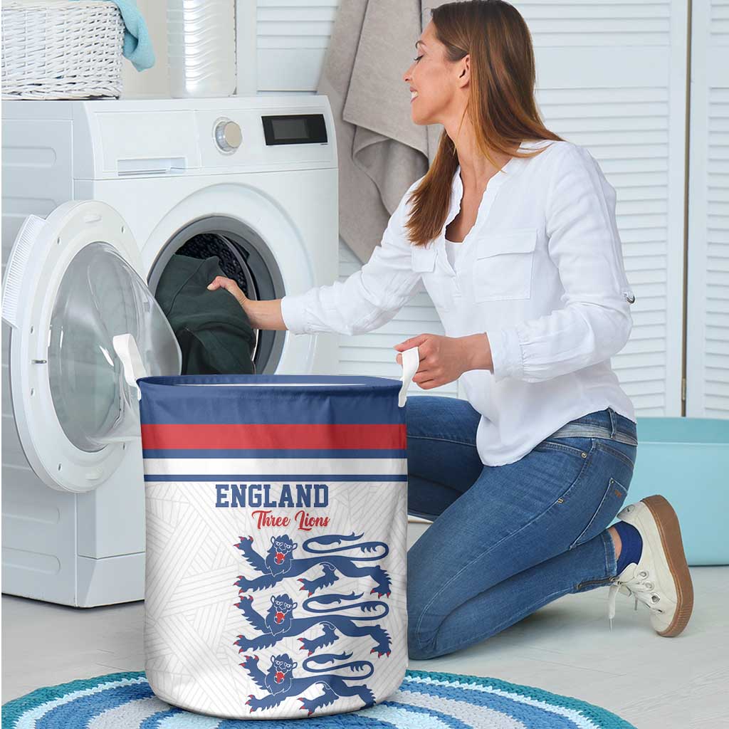 England Three Lions Laundry Basket Vintage Stripe Football Fan