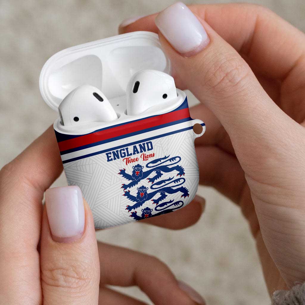 England Three Lions AirPods Case Vintage Stripe Football Fan
