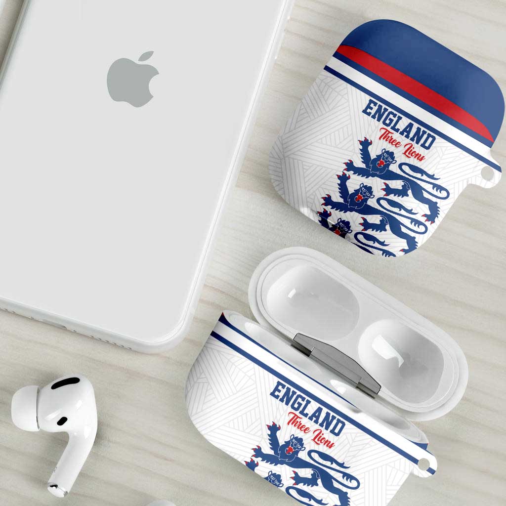 England Three Lions AirPods Case Vintage Stripe Football Fan