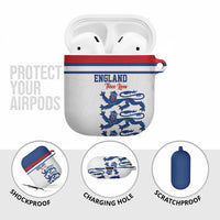 England Three Lions AirPods Case Vintage Stripe Football Fan