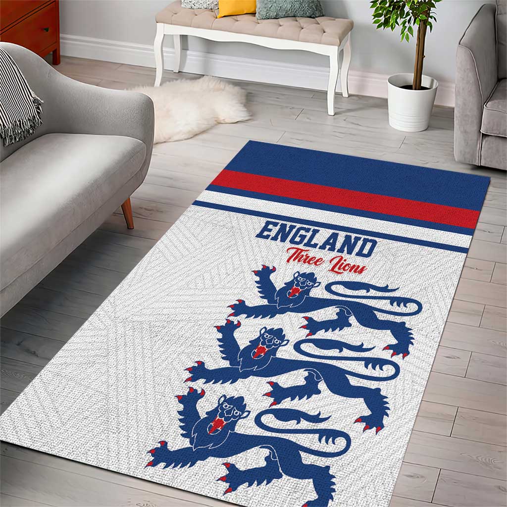England Three Lions Area Rug Vintage Stripe Football Fan