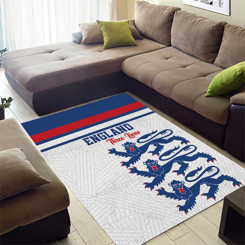 England Three Lions Area Rug Vintage Stripe Football Fan