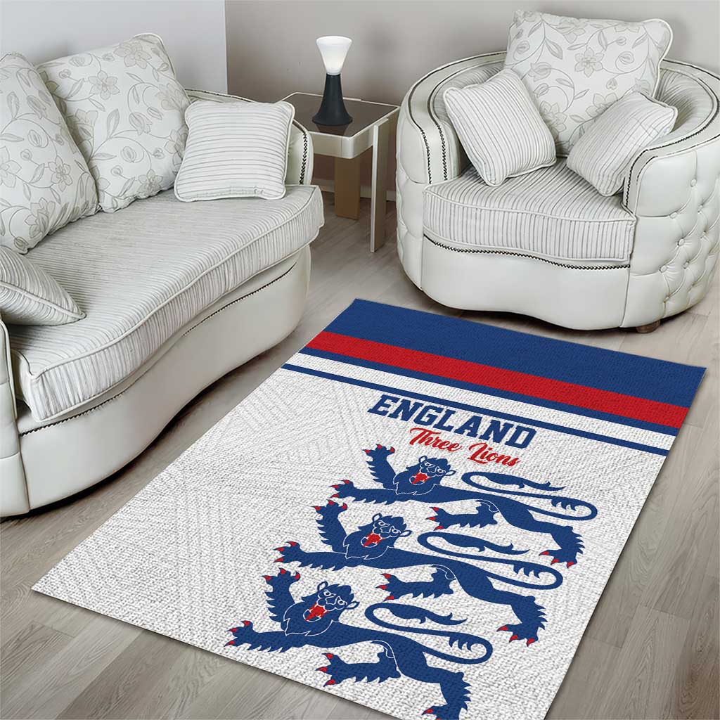 England Three Lions Area Rug Vintage Stripe Football Fan