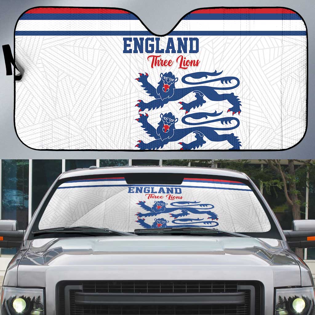 England Three Lions Auto Sun Shade Vintage Stripe Football Fan