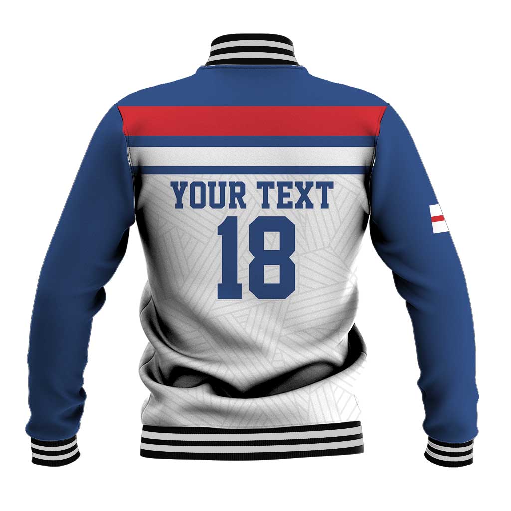 Custom England Three Lions Baseball Jacket Vintage Stripe Football Fan