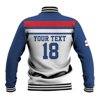 Custom England Three Lions Baseball Jacket Vintage Stripe Football Fan