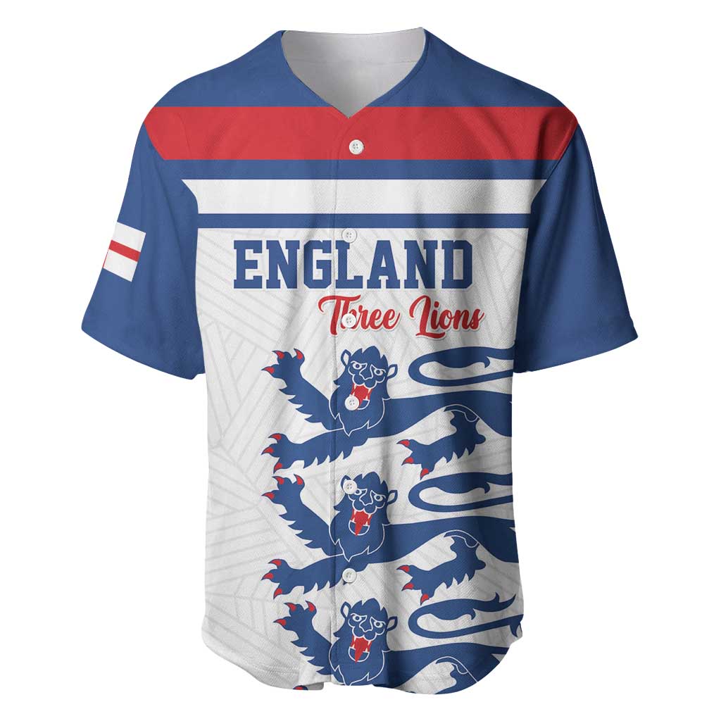 Custom England Three Lions Baseball Jersey Vintage Stripe Football Fan