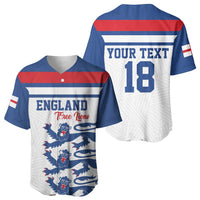 Custom England Three Lions Baseball Jersey Vintage Stripe Football Fan