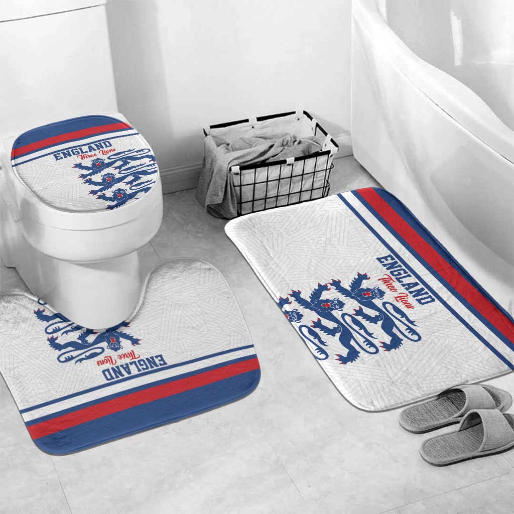 England Three Lions Bathroom Set Vintage Stripe Football Fan