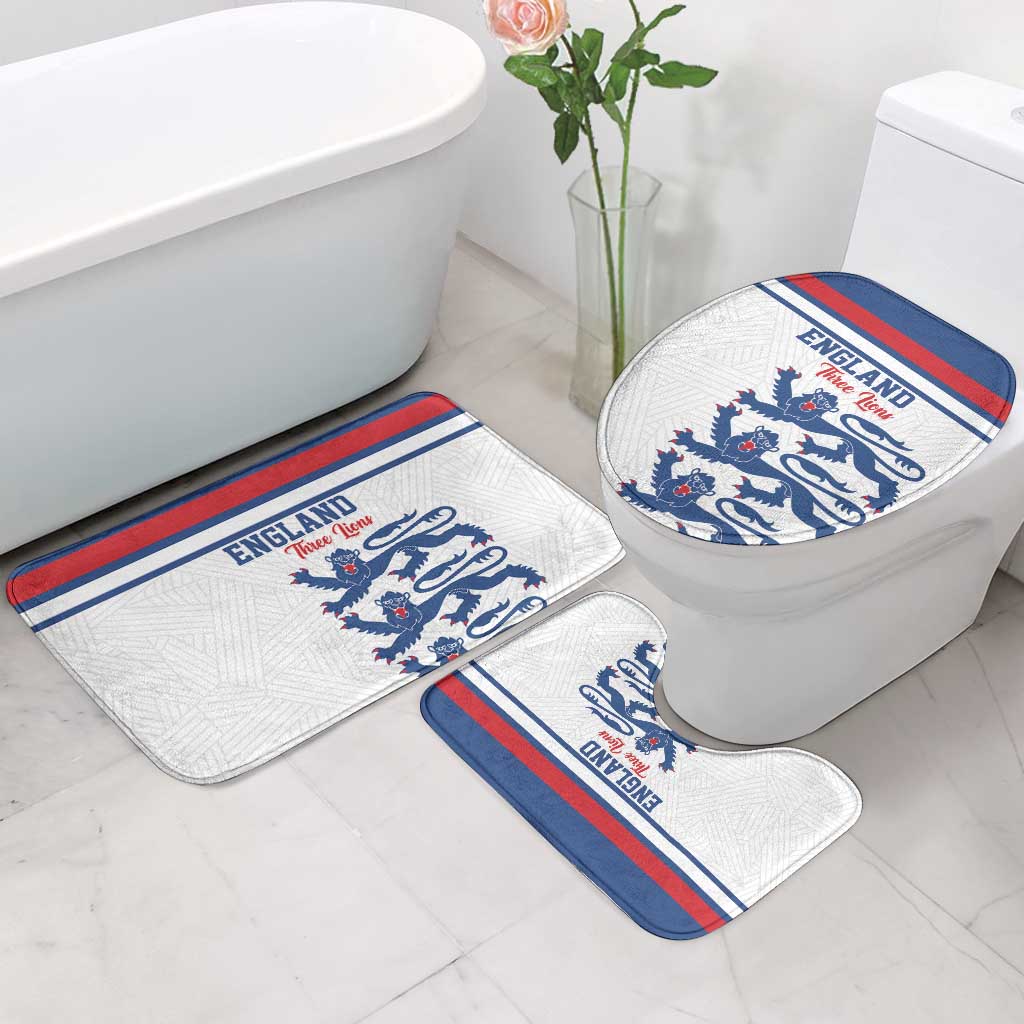 England Three Lions Bathroom Set Vintage Stripe Football Fan