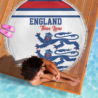 England Three Lions Beach Blanket Vintage Stripe Football Fan