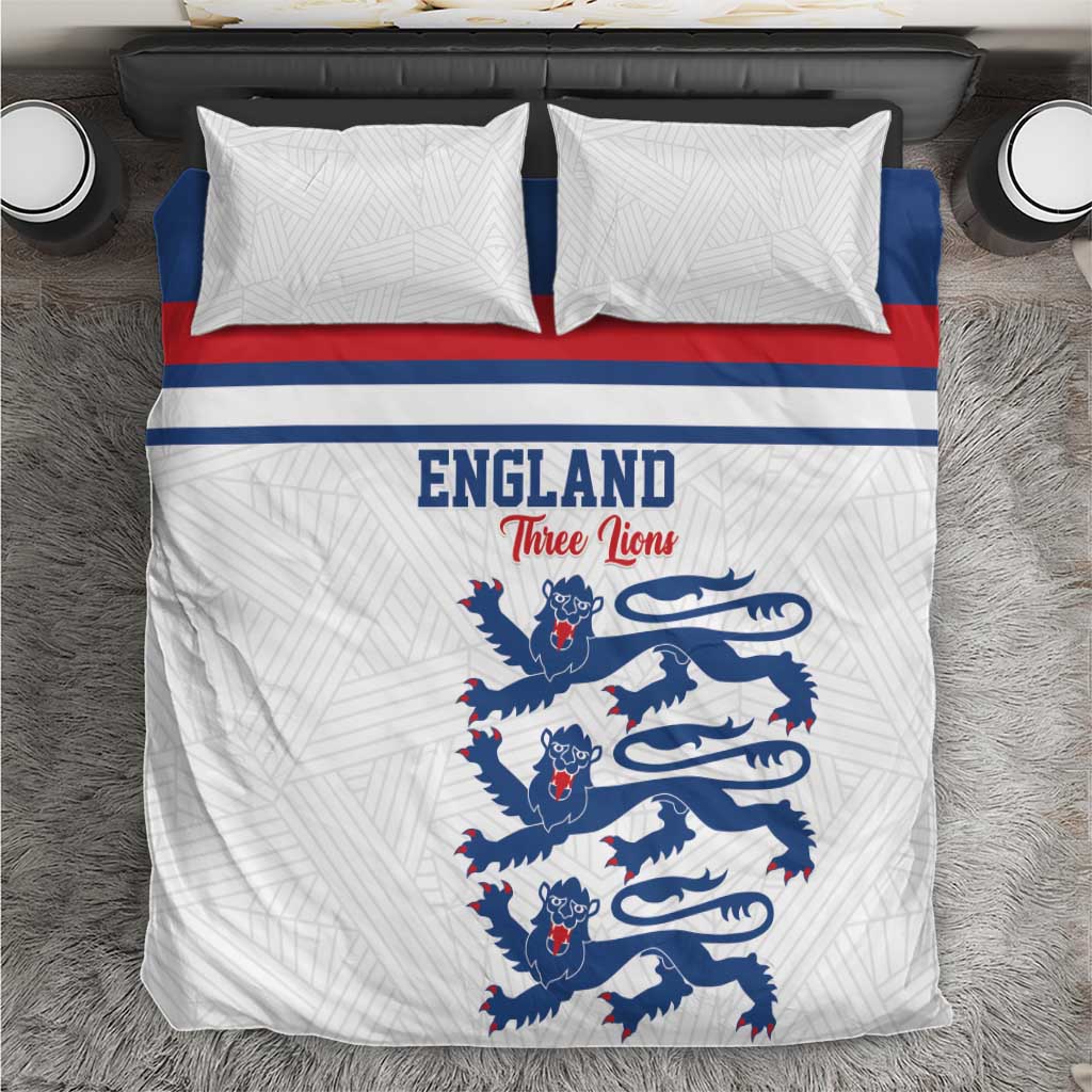 England Three Lions Bedding Set Vintage Stripe Football Fan