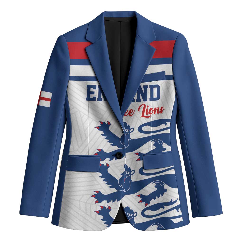 Custom England Three Lions Blazer Vintage Stripe Football Fan