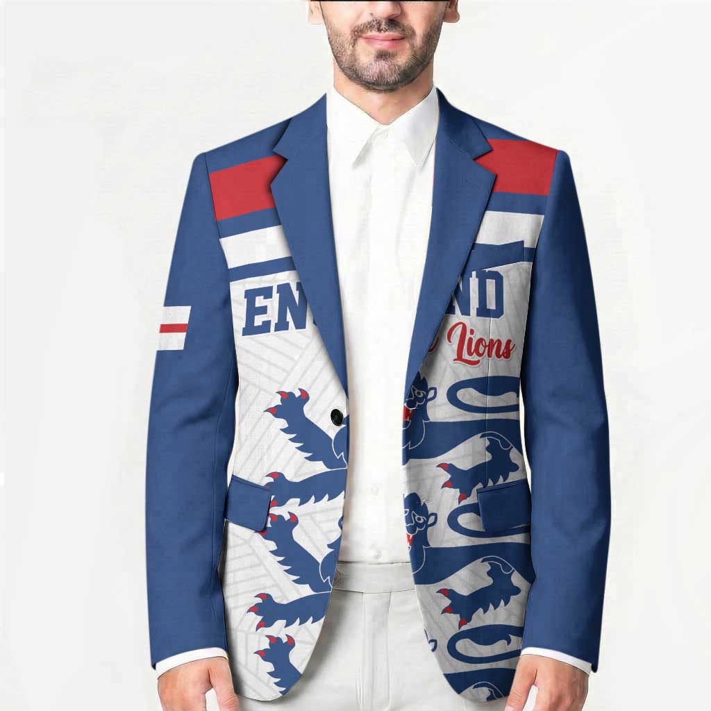 Custom England Three Lions Blazer Vintage Stripe Football Fan