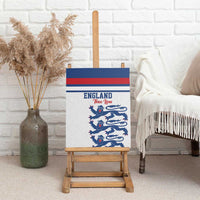 England Three Lions Canvas Wall Art Vintage Stripe Football Fan