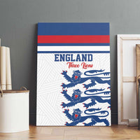 England Three Lions Canvas Wall Art Vintage Stripe Football Fan