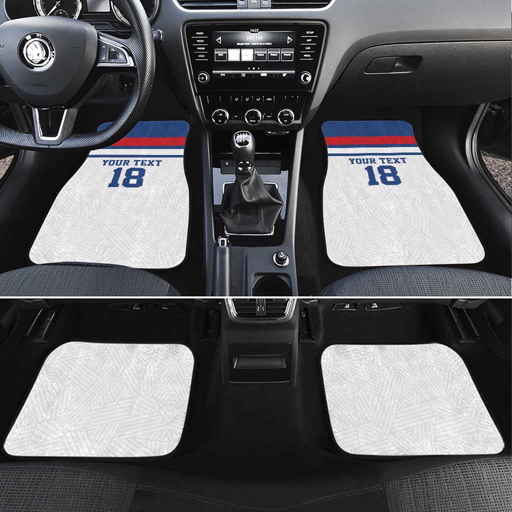 Custom England Three Lions Car Mats Vintage Stripe Football Fan