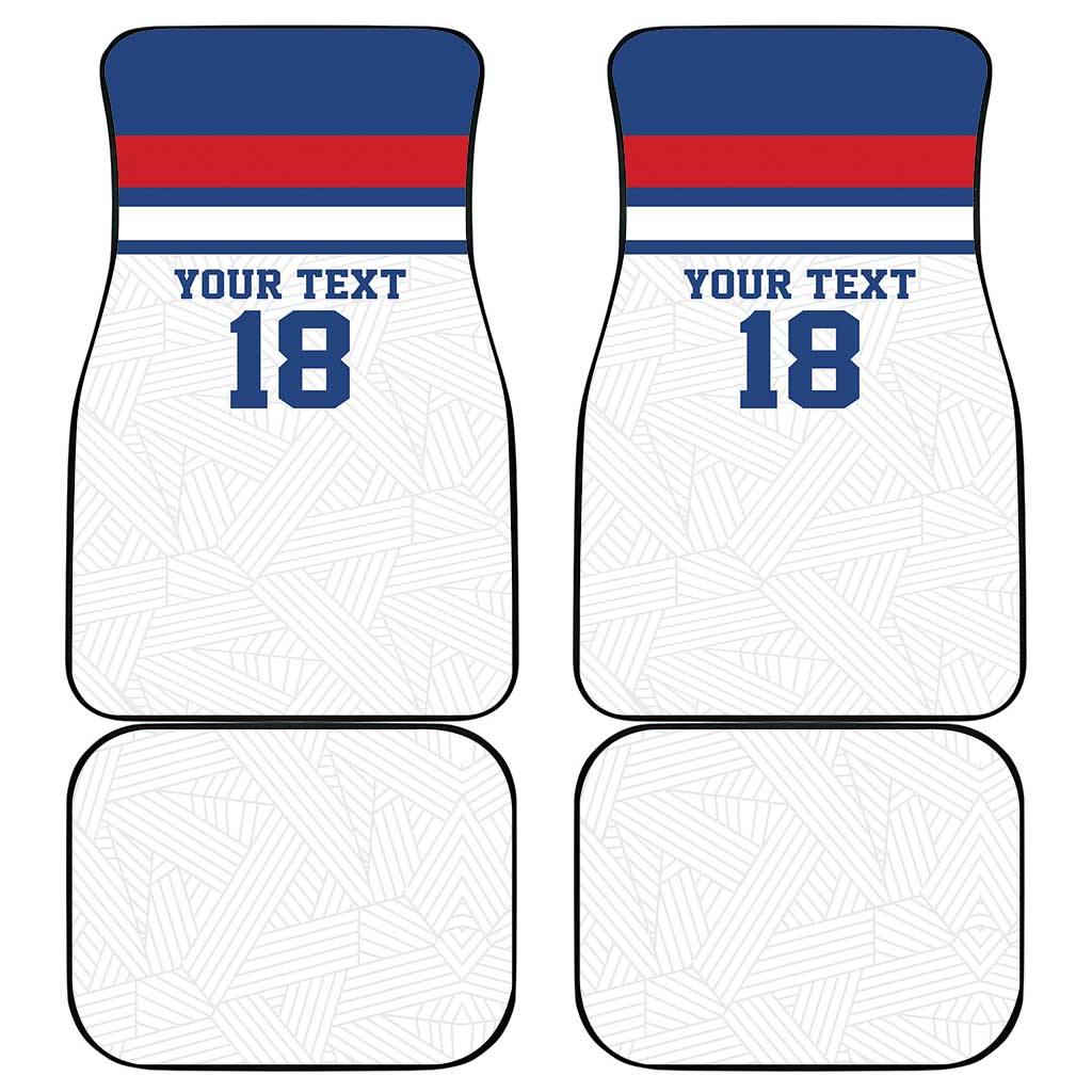 Custom England Three Lions Car Mats Vintage Stripe Football Fan