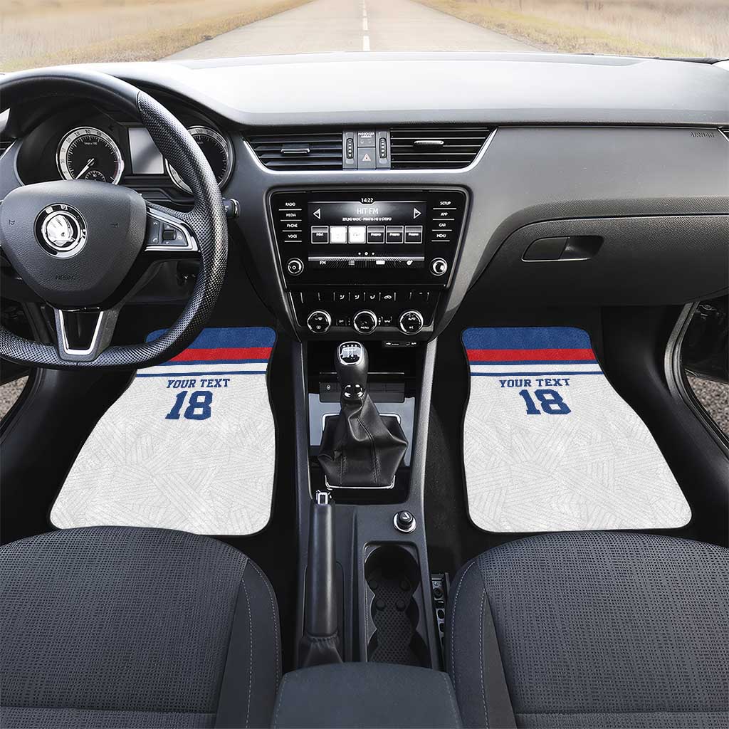 Custom England Three Lions Car Mats Vintage Stripe Football Fan