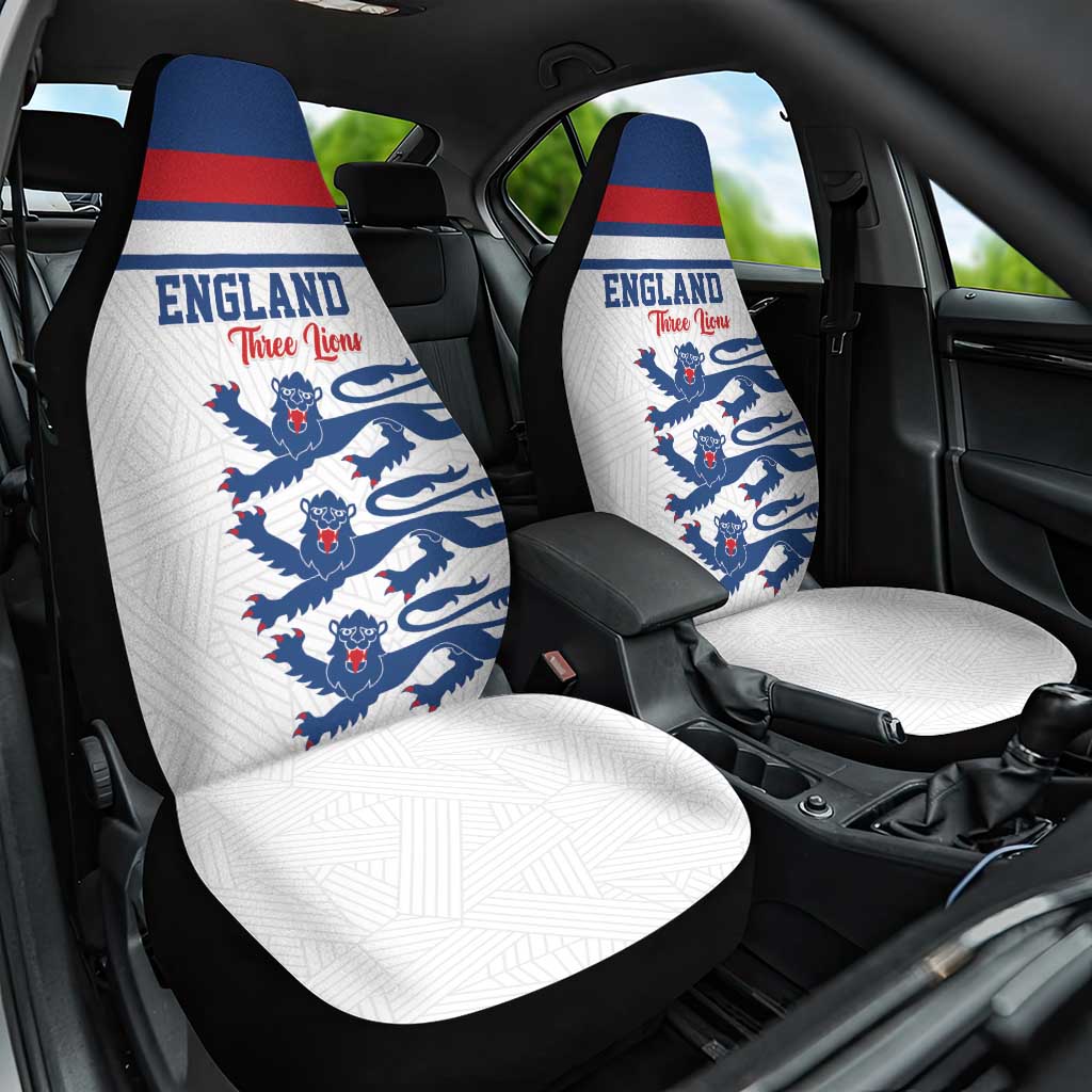 England Three Lions Car Seat Cover Vintage Stripe Football Fan