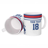 Custom England Three Lions Ceramic Mug Vintage Stripe Football Fan