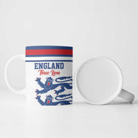 Custom England Three Lions Ceramic Mug Vintage Stripe Football Fan