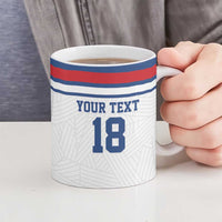 Custom England Three Lions Ceramic Mug Vintage Stripe Football Fan
