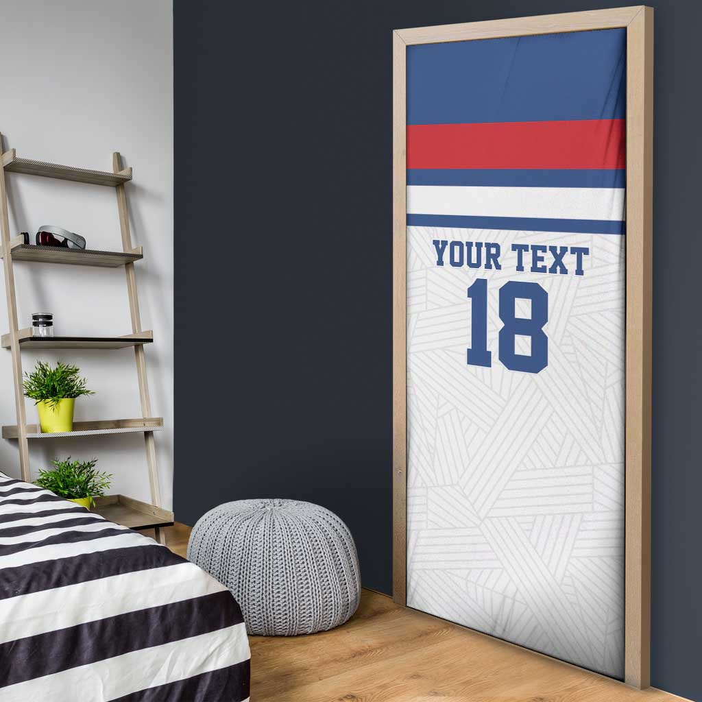 Custom England Three Lions Door Cover Vintage Stripe Football Fan
