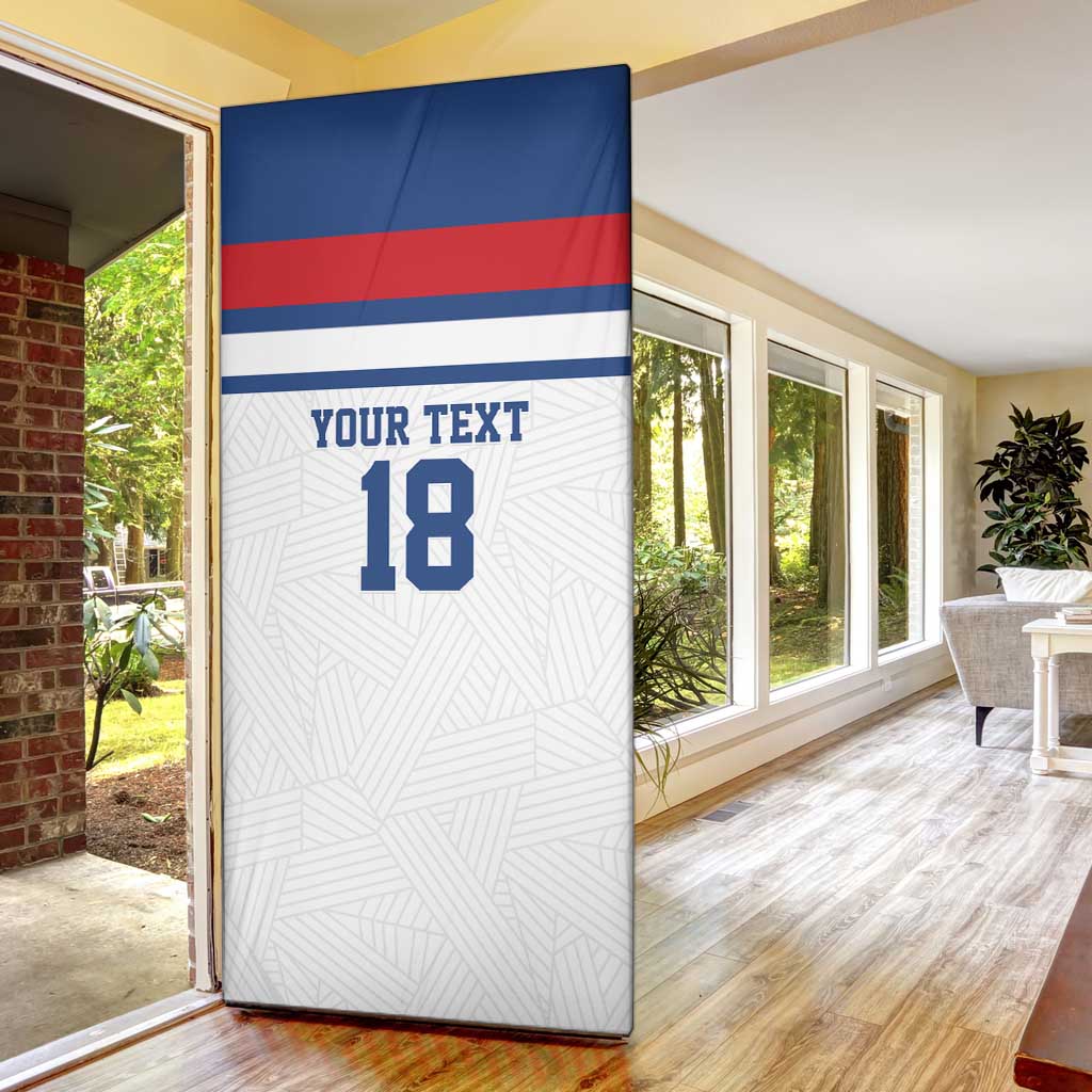 Custom England Three Lions Door Cover Vintage Stripe Football Fan