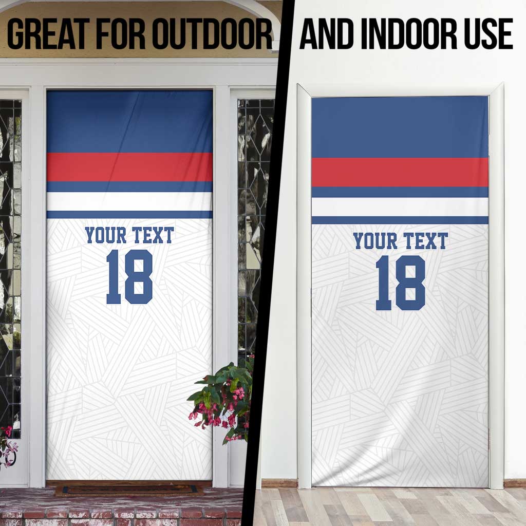 Custom England Three Lions Door Cover Vintage Stripe Football Fan