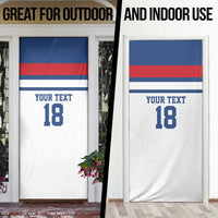 Custom England Three Lions Door Cover Vintage Stripe Football Fan