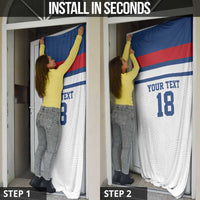 Custom England Three Lions Door Cover Vintage Stripe Football Fan