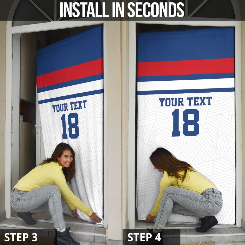 Custom England Three Lions Door Cover Vintage Stripe Football Fan