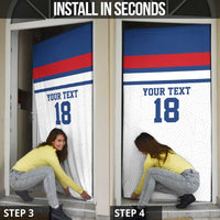 Custom England Three Lions Door Cover Vintage Stripe Football Fan