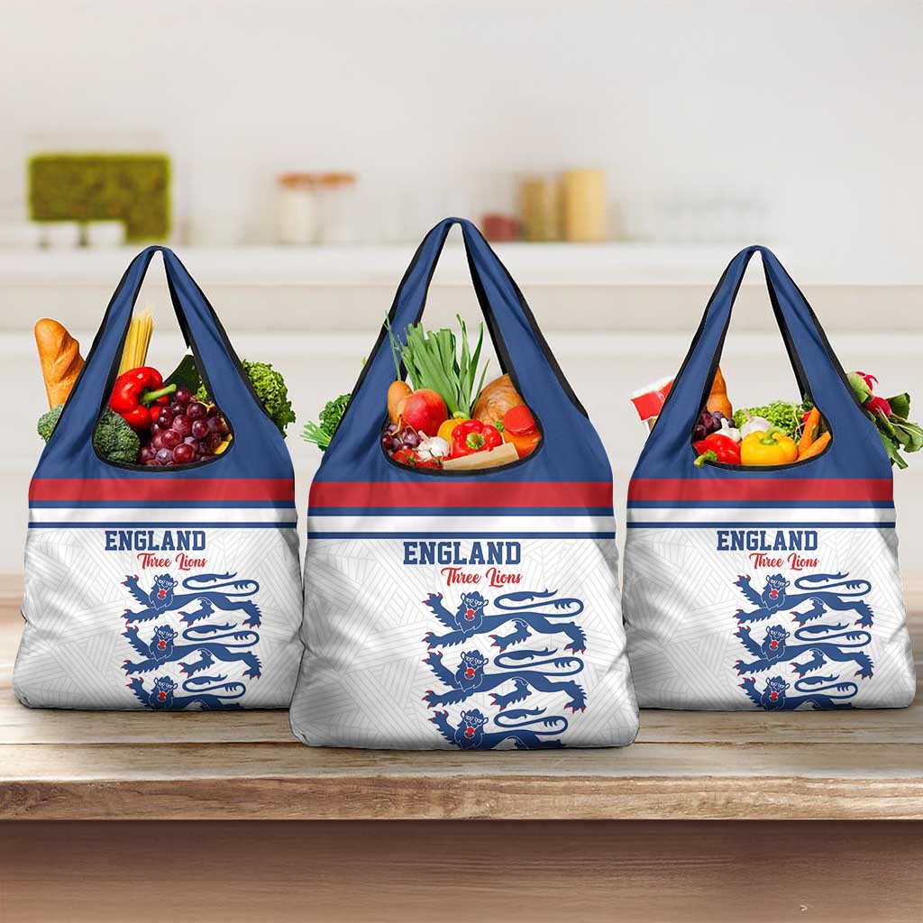 England Three Lions Grocery Bag Vintage Stripe Football Fan