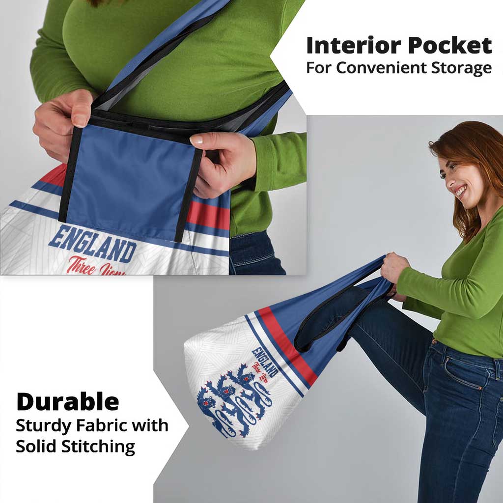 England Three Lions Grocery Bag Vintage Stripe Football Fan