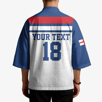 Custom England Three Lions Kimono Vintage Stripe Football Fan