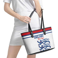 England Three Lions Leather Tote Bag Vintage Stripe Football Fan
