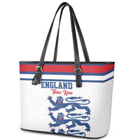England Three Lions Leather Tote Bag Vintage Stripe Football Fan