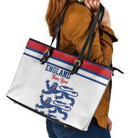 England Three Lions Leather Tote Bag Vintage Stripe Football Fan