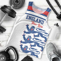Custom England Three Lions Men Tank Top Vintage Stripe Football Fan