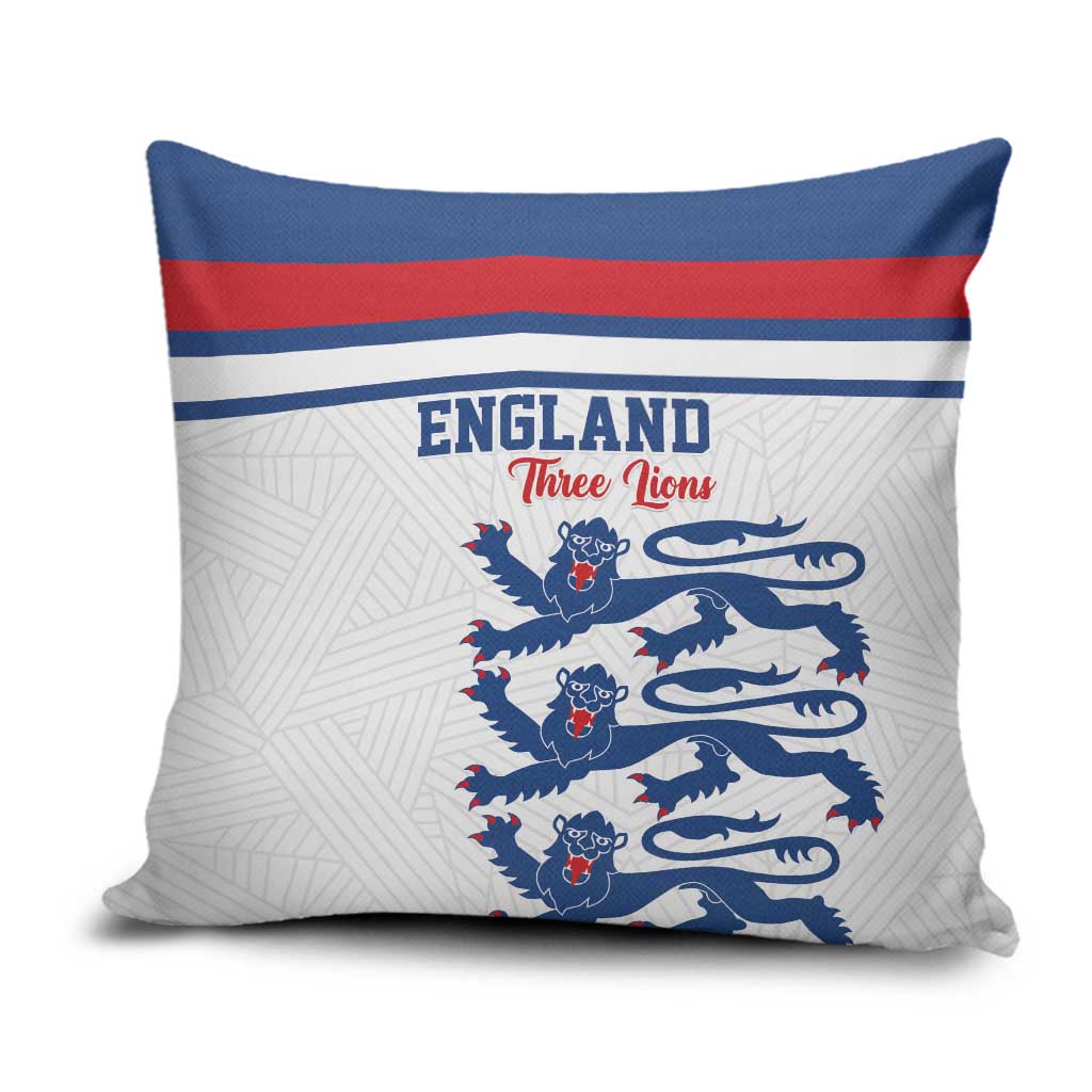 England Three Lions Pillow Cover Vintage Stripe Football Fan